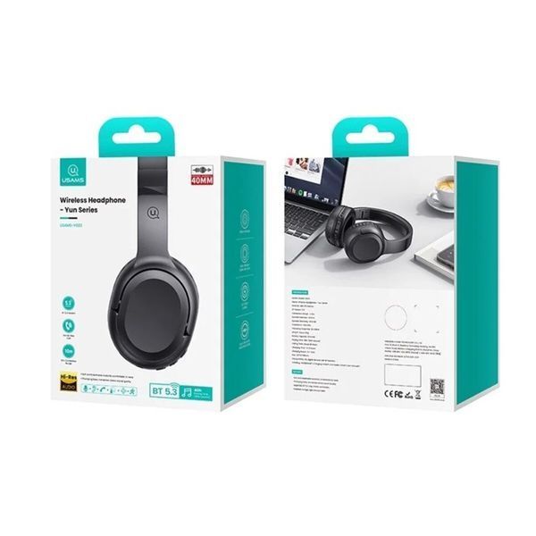 Бездротові навушники Usams USAMS-YG23 Wireless Headphone-Yun Series black (TDLYEJYX01) 52381 фото