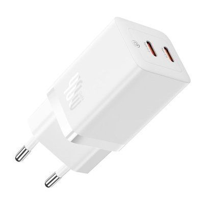 Мережевий зарядний пристрій Baseus GaN5 Pro Fast Charger C+C 40W EU White (CCGP180102) 49181 фото