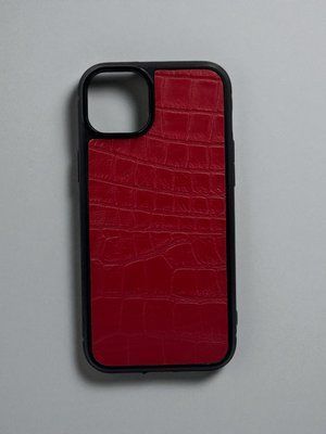 Чохол для iPhone з натуральної італійської шкіри (червоний) SO-002 фото