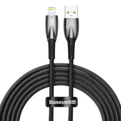 Кабель Baseus Glimmer Series Fast Charging Data Cable USB to iP 2.4A 2m Black (CADH000301) 56837 фото