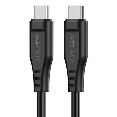 Кабель ACEFAST C3-03 Type-C to Type-C 3A, 60W, 1.2m, TPE, TPE connectors, Black (AFC3-03B) 14698 фото
