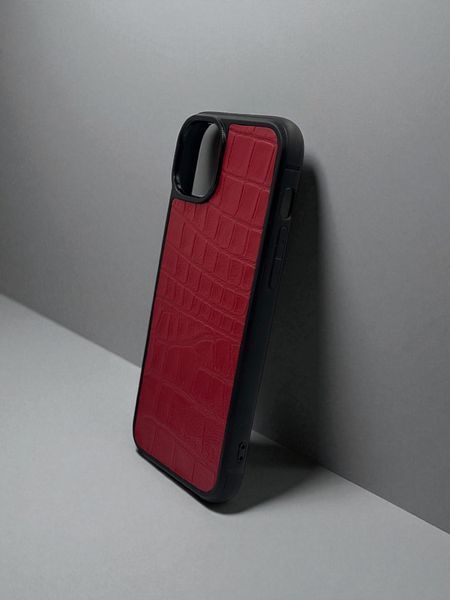 Чохол для iPhone з натуральної італійської шкіри (червоний) SO-002 фото