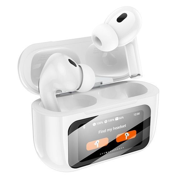 Бездротові навушники HOCO EW72 Soar true wireless ANC Noise Reduction touch screen BT headset White (6942007629829) 53085 фото