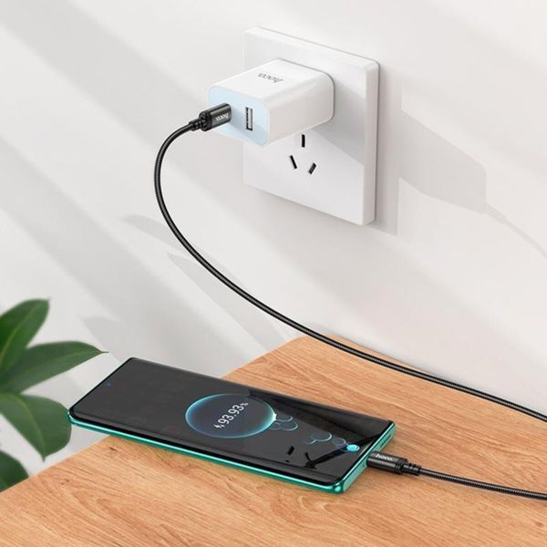 Кабель HOCO X89 Wind 60W charging data cable Type-C to Type-C Black (6931474784384) 45545 фото