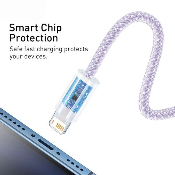 Кабель Baseus Dynamic Series Fast Charging Data Cable USB to iP 2.4A 2m Purple (CALD000505) 56864 фото