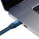 Кабель Baseus Bright Mirror 2 Series Retractable 3-in-1 Fast Charging Data Cable Type-C to M+L+C 100W 1.1m Blue (CAMJ010203) 40130 фото 8