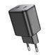 Мережевий зарядний пристрій HOCO N42 Elogiado dual-port PD45W(2C) charger Black (6942007617086) 49126 фото 4