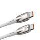 Кабель Baseus Glimmer Series Fast Charging Data Cable Type-C to Type-C 100W 1m White (CADH000702) 56842 фото 4