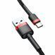 Кабель Baseus Cafule Cable USB For Type-C 3A 0.5m Red+Black (CATKLF-A91) 7705 фото 2