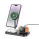 Бездротовий зарядний пристрій BOROFONE BQ29 Feliz 3-in-1 wireless fast charger Black (6941991110290) 49663 фото 3