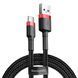 Кабель Baseus Cafule Cable USB For Type-C 3A 0.5m Red+Black (CATKLF-A91) 7705 фото 1