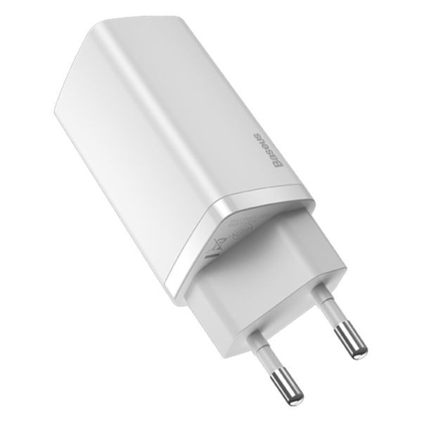 Мережевий зарядний пристрій Baseus GaN2 Lite Quick Charger C+U 65W EU White (CCGAN2L-B02) 13754 фото