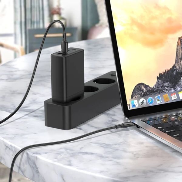 Кабель BOROFONE BX93 Super power 100W fast charging data cable Type-C to Type-C Black (BX93CCB) 44435 фото