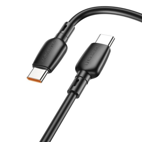Кабель BOROFONE BX93 Super power 100W fast charging data cable Type-C to Type-C Black (BX93CCB) 44435 фото