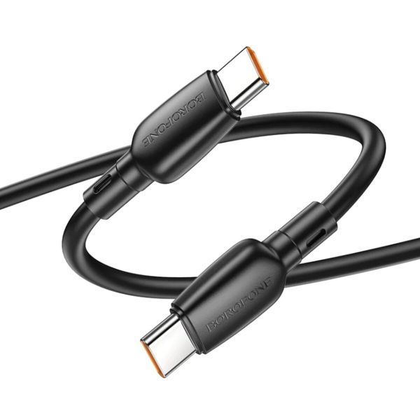Кабель BOROFONE BX93 Super power 100W fast charging data cable Type-C to Type-C Black (BX93CCB) 44435 фото