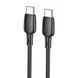 Кабель BOROFONE BX93 Super power 100W fast charging data cable Type-C to Type-C Black (BX93CCB) 44435 фото 1