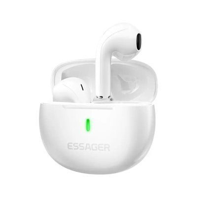 Бездротові навушники ESSAGER (color box) Shining TWS Bluetooth earphones White (EEJTW-SL02) 52135 фото