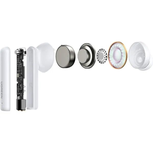 Бездротові навушники UGREEN WS106 HiTune T3 Active Noise-Cancelling Wireless Earbuds (White)(UGR-90206) (UGR-90206) 50129 фото