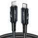 Кабель ACEFAST C4-01 Type-C to iP 3A, 30W, 1.8m, nylon, zinc connectors, Black (AFC4-01B) 15790 фото 1