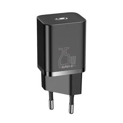 Мережевий зарядний пристрій Baseus Super Si Quick Charger 1C 25W EU Black (CCSP020101) 15837 фото