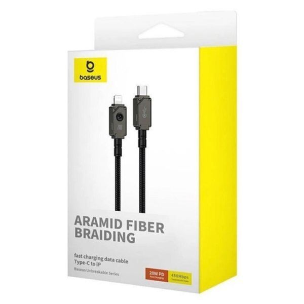 Кабель Baseus Unbreakable Series Fast Charging Data Cable Type-C to iP 20W 1m Cluster Black (P10355803111-00) 52024 фото