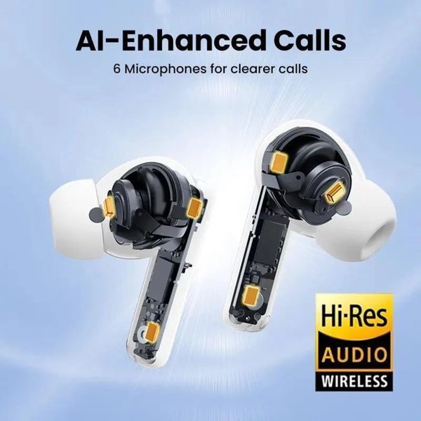 Бездротові навушники UGREEN WS200 HiTune T6 Hybrid Active Noise-Cancelling Earbuds(UGR-15158) (UGR-15158) 50130 фото