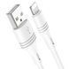 Кабель BOROFONE BX43 USB to iP 2.4A, 1m, PVC, PVC connectors, White (BX43LW) 13808 фото 1