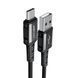 Кабель ACEFAST C1-04 USB to Type-C 3A, 1.2m, nylon aluminum connectors, Black (AFC1-04B) 14690 фото 3