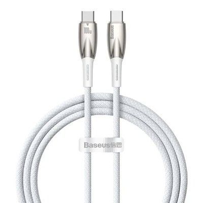Кабель Baseus Glimmer Series Fast Charging Data Cable Type-C to Type-C 100W 2m White (CADH000802) 56844 фото