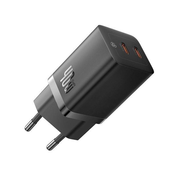 Мережевий зарядний пристрій Baseus GaN5 Pro Fast Charger C+C 40W EU Black (CCGP180101) 49180 фото