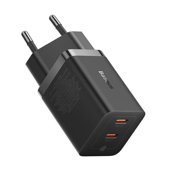 Мережевий зарядний пристрій Baseus GaN5 Pro Fast Charger C+C 40W EU Black (CCGP180101) 49180 фото
