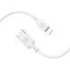 Кабель BOROFONE BX113 Lenny silicone charging data cable iP(L=1M) White (6941991115400) 55596 фото 2