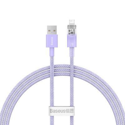 Кабель Baseus Explorer Series Fast Charging Cable with Smart Temperature Control USB to iP 2.4A 1m Purple (CATS010005) 56901 фото