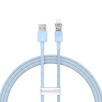Кабель Baseus Explorer Series Fast Charging Cable with Smart Temperature Control USB to iP 2.4A 1m Blue (CATS010003) 56899 фото
