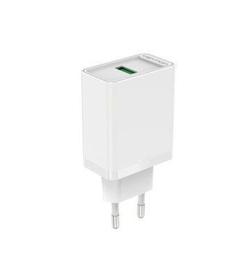 Мережевий зарядний пристрій Vention 1-port USB Wall Charger(12W) EU-Plug White (FAAW0-EU) (FAAW0-EU) 48061 фото