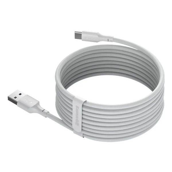 Кабель Baseus Simple Wisdom Data Cable Kit USB to Type-C 5A (2PCS/Set）1.5m White (TZCATZJ-02) 11920 фото