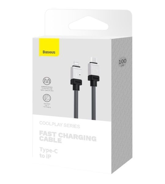 Кабель Baseus CoolPlay Series Fast Charging Cable Type-C to iP 20W 1m Black (CAKW000001) 47913 фото
