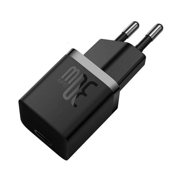Мережевий зарядний пристрій Baseus GaN5 Fast Charger(mini) 1C 30W EU Black (CCGN070401) 47893 фото