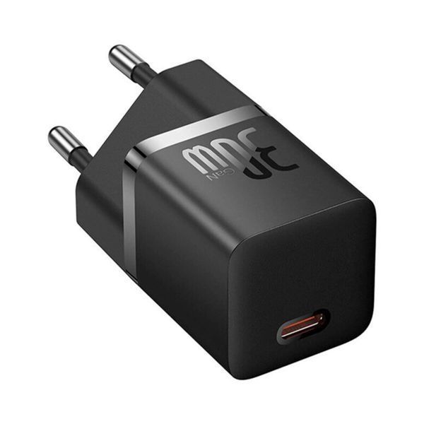Мережевий зарядний пристрій Baseus GaN5 Fast Charger(mini) 1C 30W EU Black (CCGN070401) 47893 фото