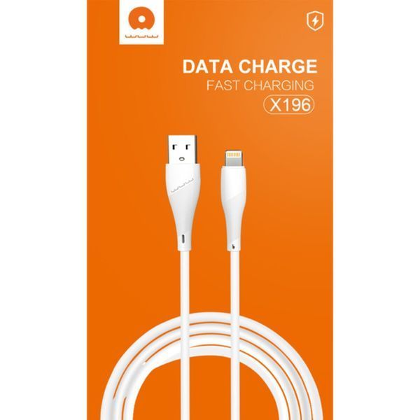 Кабель WUW-X196 USB Lightning 2,4А white (6972573335596) 52539 фото