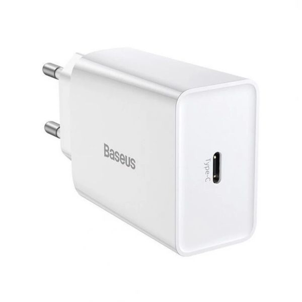 Мережевий зарядний пристрій Baseus Speed Mini Quick Charger 1C 20W EU White (CCFS-SN02) 14906 фото