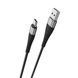 Кабель BOROFONE BX32 USB to Type-C 2.4A, 1m, nylon, aluminum+TPE connectors, Black (BX32CB) 12848 фото 2
