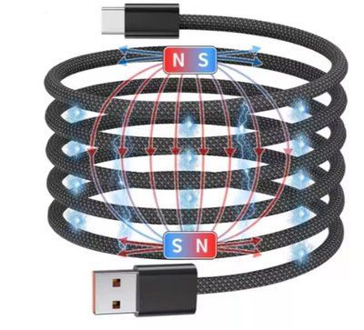 Кабель NN SN2 Magnetic Usb Type-C 1m 100W grey (NNSN2) 52632 фото