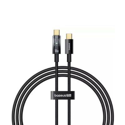 Кабель Baseus Explorer Charging Cable USB-C to USB-C 100W with Auto Shutdown 1m Cluster Black (P10319703111-00) 56910 фото