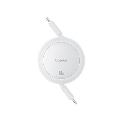 Кабель Baseus Free2Pull Mini Charging Cable USB-C to USB-C 60W 1m Moon White (P10364500211-01) 56944 фото