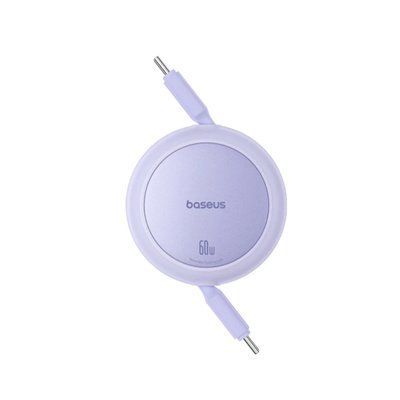 Кабель Baseus Free2Pull Mini Charging Cable USB-C to USB-C 60W 1m Nebula Purple (P10364500511-01) 56948 фото