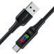 Кабель ACEFAST C7-04 USB to Type-C 3A, 1.2m, nylon, zinc connectors, LED, Black (6974316282785) 48496 фото 2