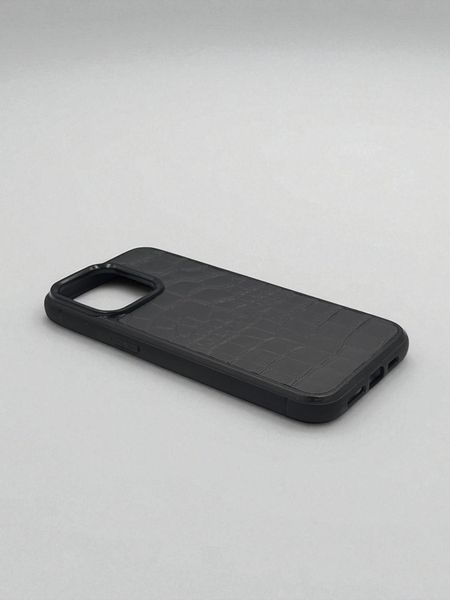 Чохол для iPhone з натуральної італійської шкіри (сірий) SO-010 фото