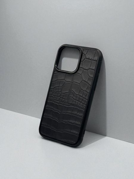 Чохол для iPhone з натуральної італійської шкіри (сірий) SO-010 фото