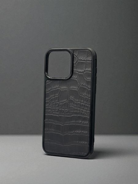 Чохол для iPhone з натуральної італійської шкіри (сірий) SO-010 фото